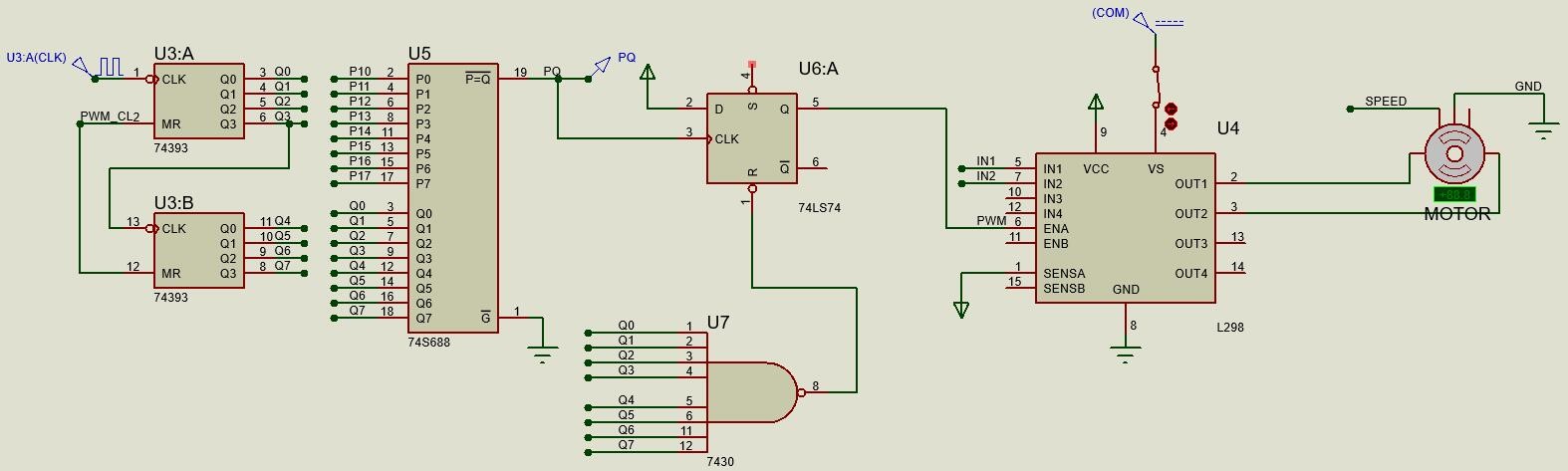 图3.2 电机控制电路部分原理图